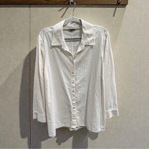 J. Jill Cream Women's Button-Up Shirt